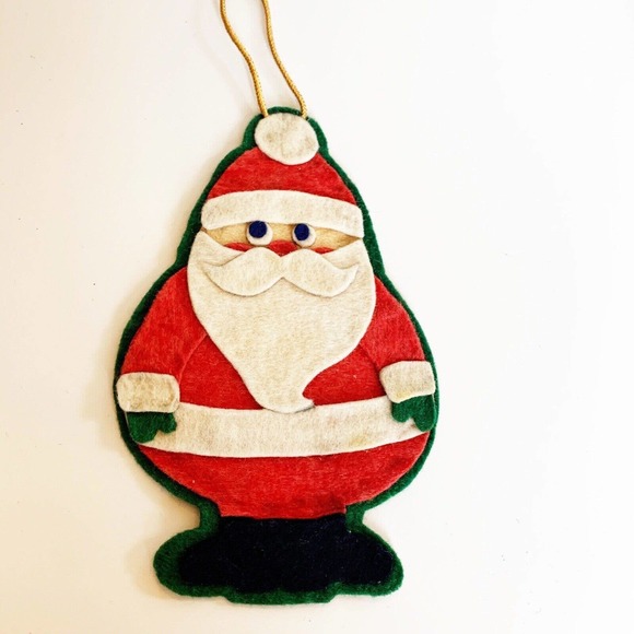 Vintage Felt Christmas Ornament Lot of 4 Gumball Machine Santa Tree Snowman E5 - Picture 6 of 7